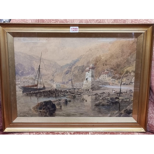 1280 - W Cutlan, a West Country harbour, signed and dated 1904, watercolour, 33 x 47.5cm. ... 