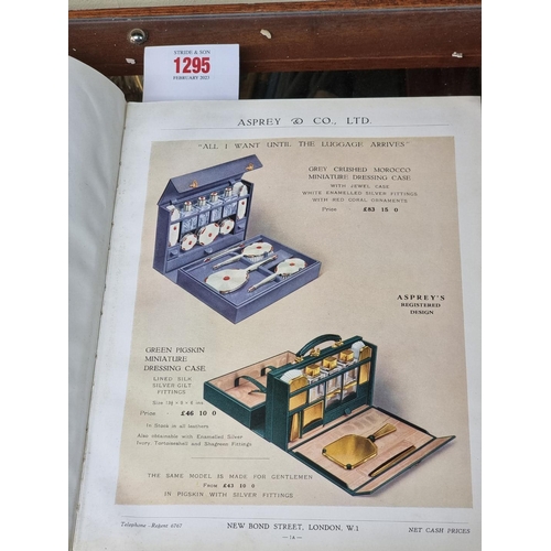 1295 - A scarce Asprey brochure or trade catalogue, circa 1930s, colour and black and white, over 200 pages... 