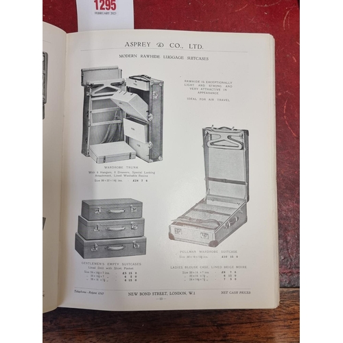 1295 - A scarce Asprey brochure or trade catalogue, circa 1930s, colour and black and white, over 200 pages... 