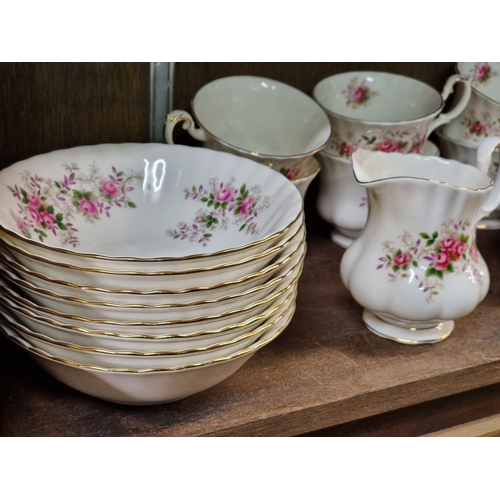 1396 - A Royal Albert 'Lavender Rose' pattern part tea and dinner service. 