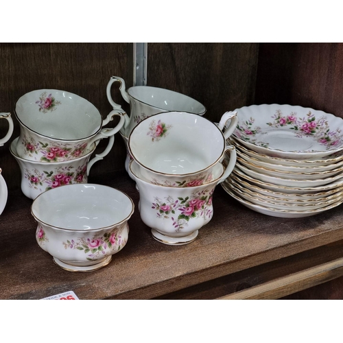 1396 - A Royal Albert 'Lavender Rose' pattern part tea and dinner service. 