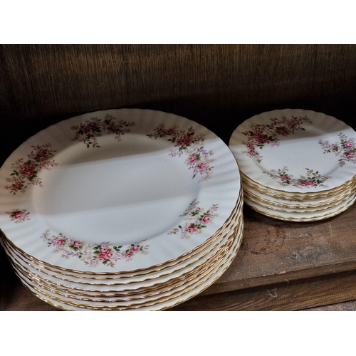 1396 - A Royal Albert 'Lavender Rose' pattern part tea and dinner service. 