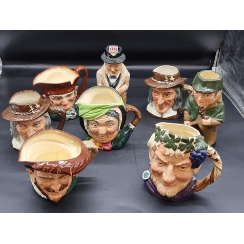 1413 - Eight Royal Doulton character jugs, to include Winston Churchill.