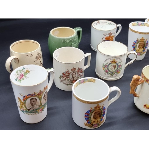 1433 - Fourteen Royal Commemorative mugs, Edward VIII and George VI. (14)