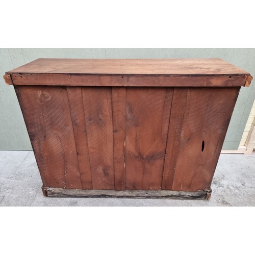 1620 - A late Victorian walnut side cabinet, 118cm wide.