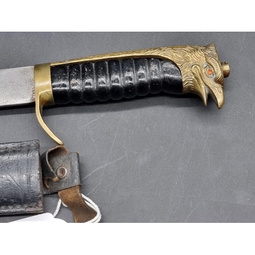 1553 - A World War II Italian MVSN youth knife and leather sheath. 