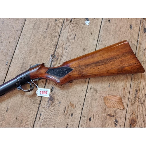 1597 - A pre-war BSA Standard No.2 under lever .22 cal air rifle, Serial No.S38003.