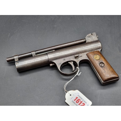 1612 - A pre-war Webley Mk I .177 cal air pistol, Serial No.23835, marked with various 1920s patents.... 