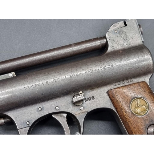 1612 - A pre-war Webley Mk I .177 cal air pistol, Serial No.23835, marked with various 1920s patents.... 