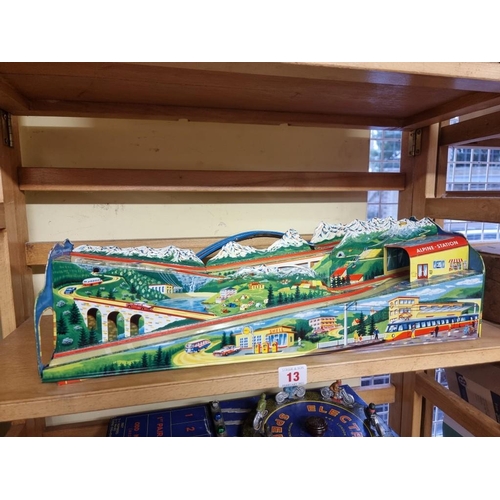 13 - Technofix: a tinplate Alpine-Express, with two coaches and original Technofix key, in original box.... 