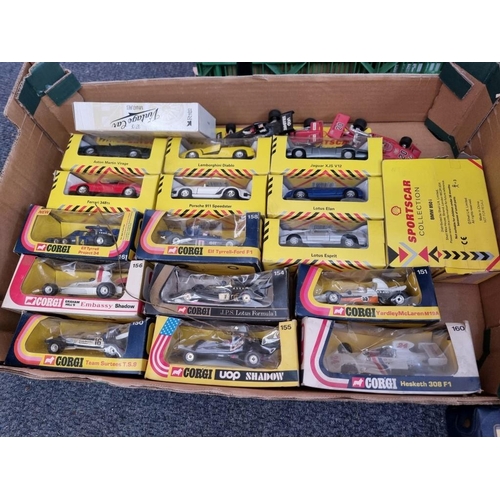 133 - Corgi: 8 boxed 1970s Formula 1 cars; together with a large collection of mainly unboxed vehicles, to... 