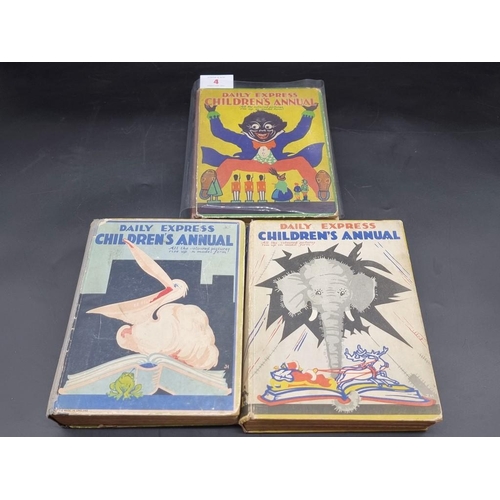 4 - Daily Express Childrens Annuals: three vintage hardback editions, containing pop-up scenes. (3)... 