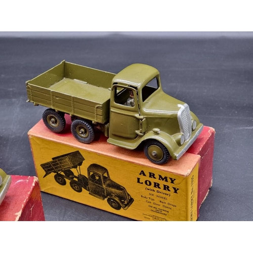 49 - Britains: 4 vintage military vehicles, comprising: No.1433 (x2); Army Lorry No.1335; Bren Gun Carrie... 