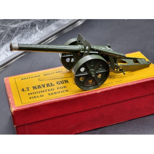 57 - Britains: four vintage boxed military vehicles and guns, comprising Nos.1264; 1433; 1334; 1201; toge... 