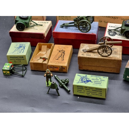 60 - Britains: a collection of vintage Britains military items, all in original boxes; to include ammunit... 