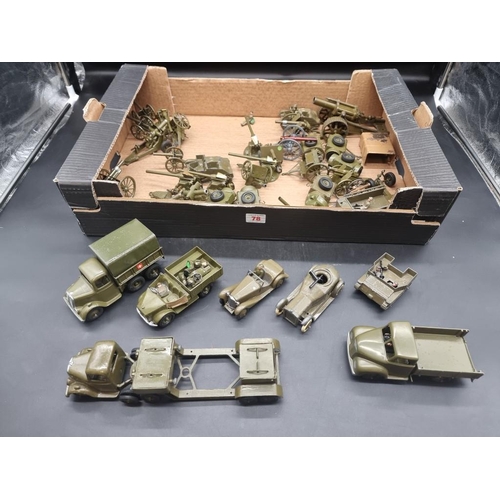 78 - Britains: a large collection of vintage diecast military vehicles and artillery.... 