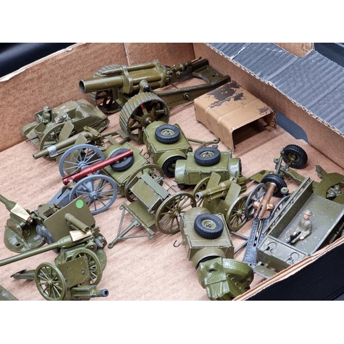 78 - Britains: a large collection of vintage diecast military vehicles and artillery.... 