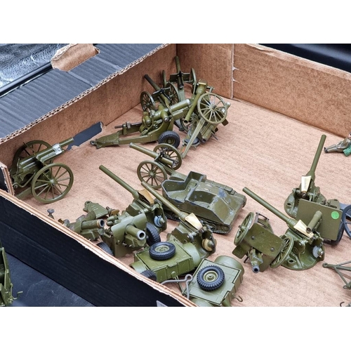 78 - Britains: a large collection of vintage diecast military vehicles and artillery.... 