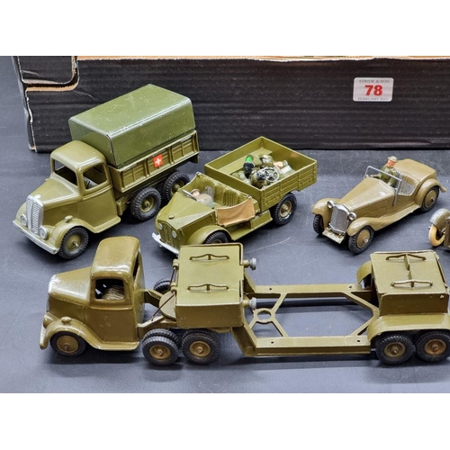 78 - Britains: a large collection of vintage diecast military vehicles and artillery.... 