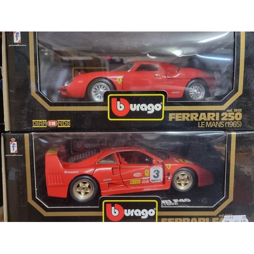 81 - Burago: four boxed Ferrari models, to include a Special Edition gunmetal grey 456GT, No.3036D.... 