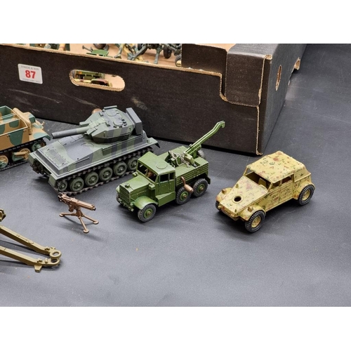 87 - Dinky: a collection of Dinky military vehicles and artillery.