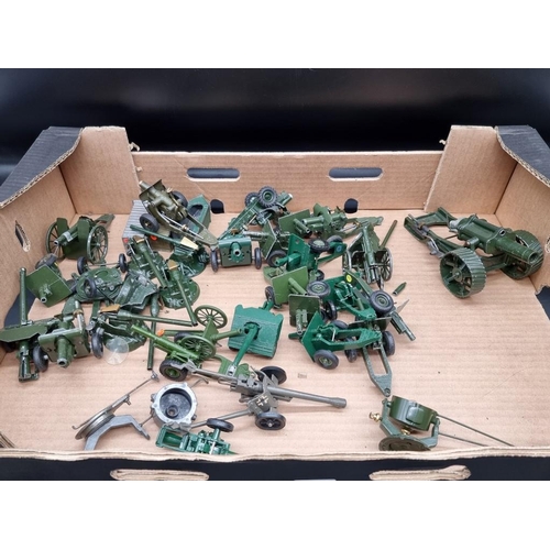 94 - Britains: a large collection of vintage diecast military vehicles and artillery.... 