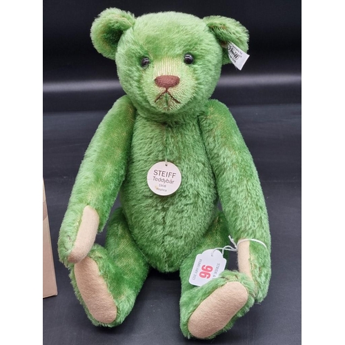 96 - Steiff: a Limited Edition green mohair '1908 Replica' growler bear, No.408540, in box.... 