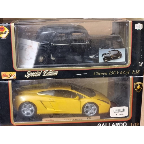 98 - Maisto: six boxed models, to include: a Lamborghini Gallardo and am Aston Martin DB7 Vantage.&n... 