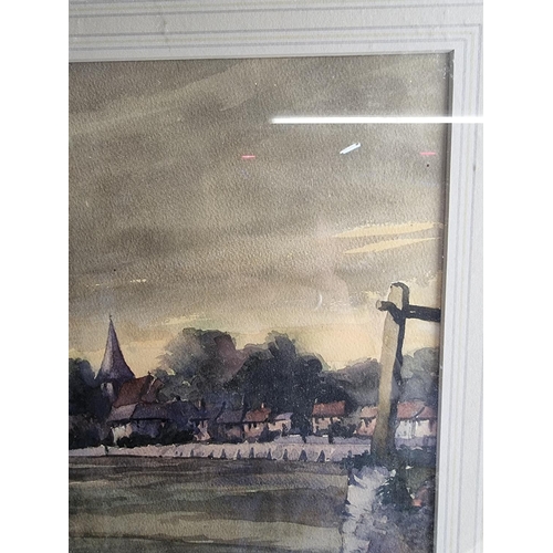 1560 - G Gillman, 'Bosham', signed and dated 1987, watercolour, 43 x 71cm.