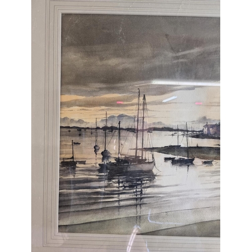 1560 - G Gillman, 'Bosham', signed and dated 1987, watercolour, 43 x 71cm.