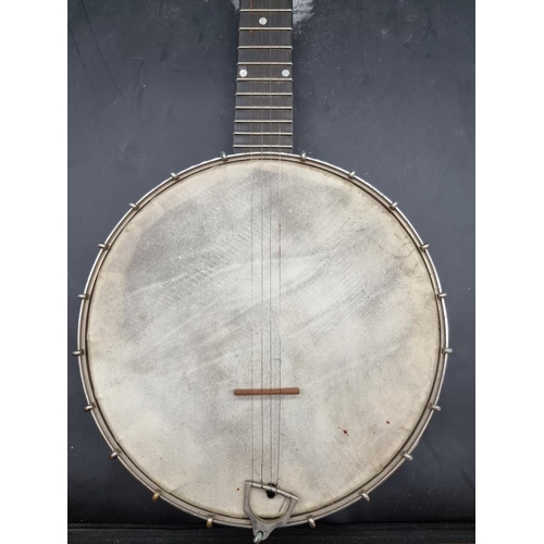 1581 - The Windsor 'Popular' four string banjo, in case.