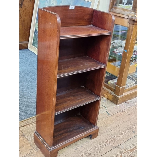 1064 - An Edwardian mahogany open bookcase, 44cm wide.