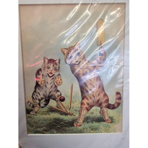 1108 - After Louis Wain, six various prints, (two unframed).  