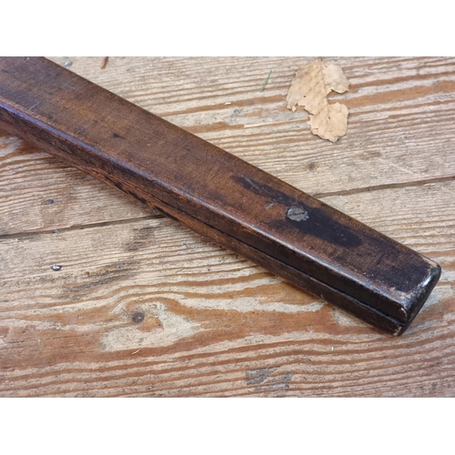 1198 - An old beech saddler's or leather worker's clamp, 111cm long.