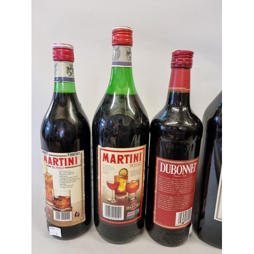 101 - Five bottles of vermouth, comprising: two 150cl Martini Rosso; a 1 litre Martini Rosso; a 1 litre Du... 