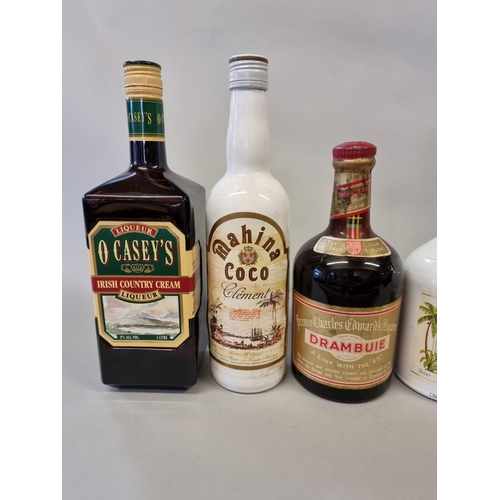 102 - Five bottle of liqueur, to include two 1 litre Irish Cream Liqueur; and a old 23 3/4 fl.oz. Drambuie... 