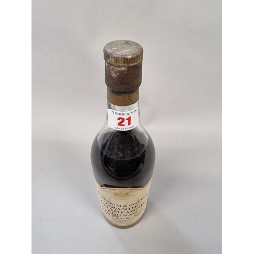 21 - A 24 fl.oz. bottle of J & B 1922 vintage Grande Champagne Cognac.