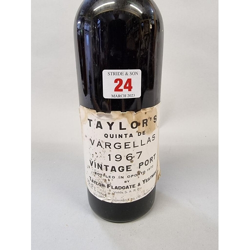 24 - A 75cl bottle of Taylors Quinta de Vargellas 1967 vintage port.