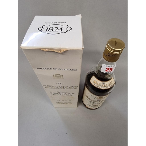 25 - A 26 2/3 fl.oz. bottle of The Macallan 'Special Selection' 1963 vintage whisky, (low level), in oc.... 