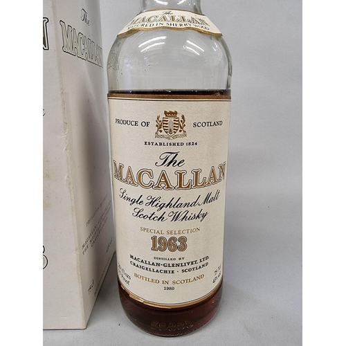 25 - A 26 2/3 fl.oz. bottle of The Macallan 'Special Selection' 1963 vintage whisky, (low level), in oc.... 