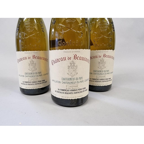 29 - Three 75cl bottles of Chateauneuf du Pape Blanc, 1996, Beaucastel. (3)