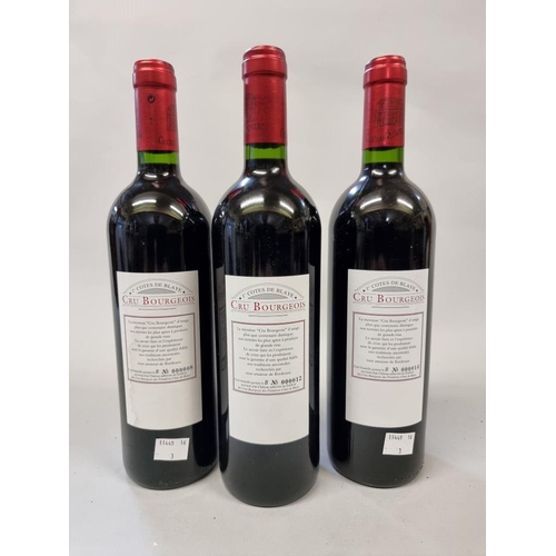 37 - Three 75cl bottles of Chateau Segonzac Vieilles Vignes, 2000, Cotes de Blaye. (3)