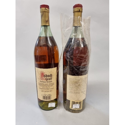 38 - Two 1 litre bottles of Asbach Uralt brandy. (2)