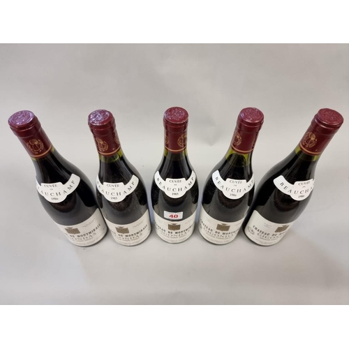 40 - Five 75cl bottles of Gigondas Cuvee Beauchamp, Chateau de Montmirail: comprising two 1985 and three ... 