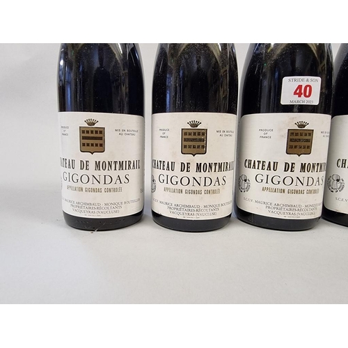 40 - Five 75cl bottles of Gigondas Cuvee Beauchamp, Chateau de Montmirail: comprising two 1985 and three ... 