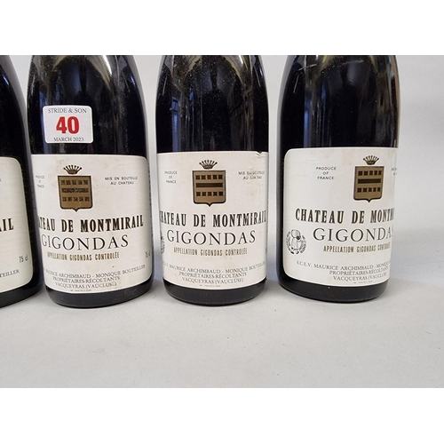 40 - Five 75cl bottles of Gigondas Cuvee Beauchamp, Chateau de Montmirail: comprising two 1985 and three ... 