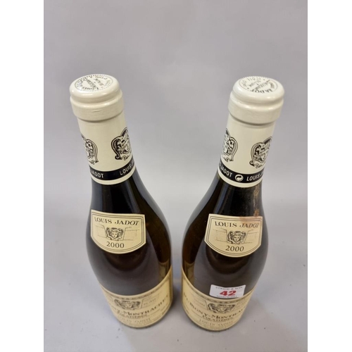 42 - Two 75cl bottles of Puligny Montrachet 1er Cru Les Folatieres, 2000, Louis Jadot. (2)... 