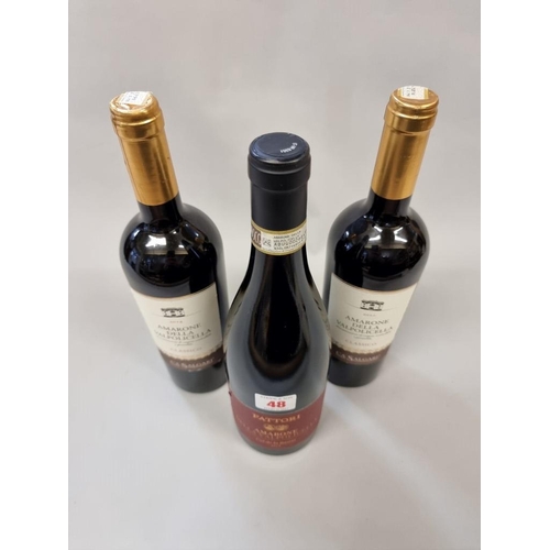 48 - Three 75cl bottles of Valpolicella, comprising: Col de la Bastia, 2017, Fattori; Classico, 2014, Ca ... 