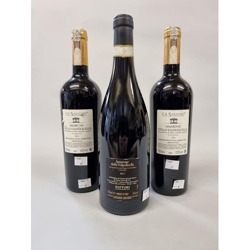 48 - Three 75cl bottles of Valpolicella, comprising: Col de la Bastia, 2017, Fattori; Classico, 2014, Ca ... 