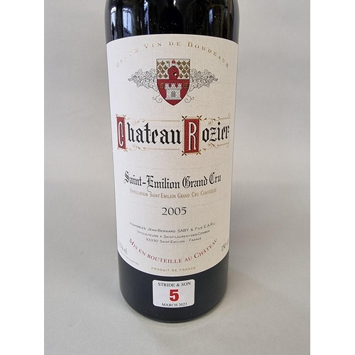 5 - A 150cl magnum bottle of Chateau Rozier, 2005, Montagne St Emilion.